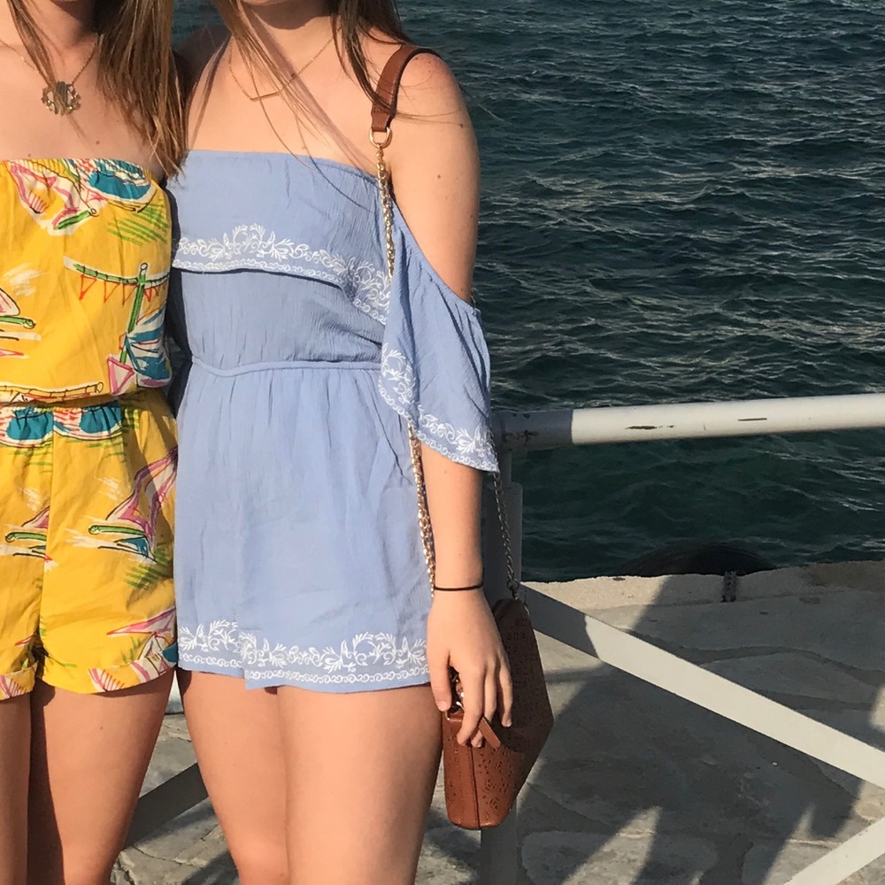 strapless romper